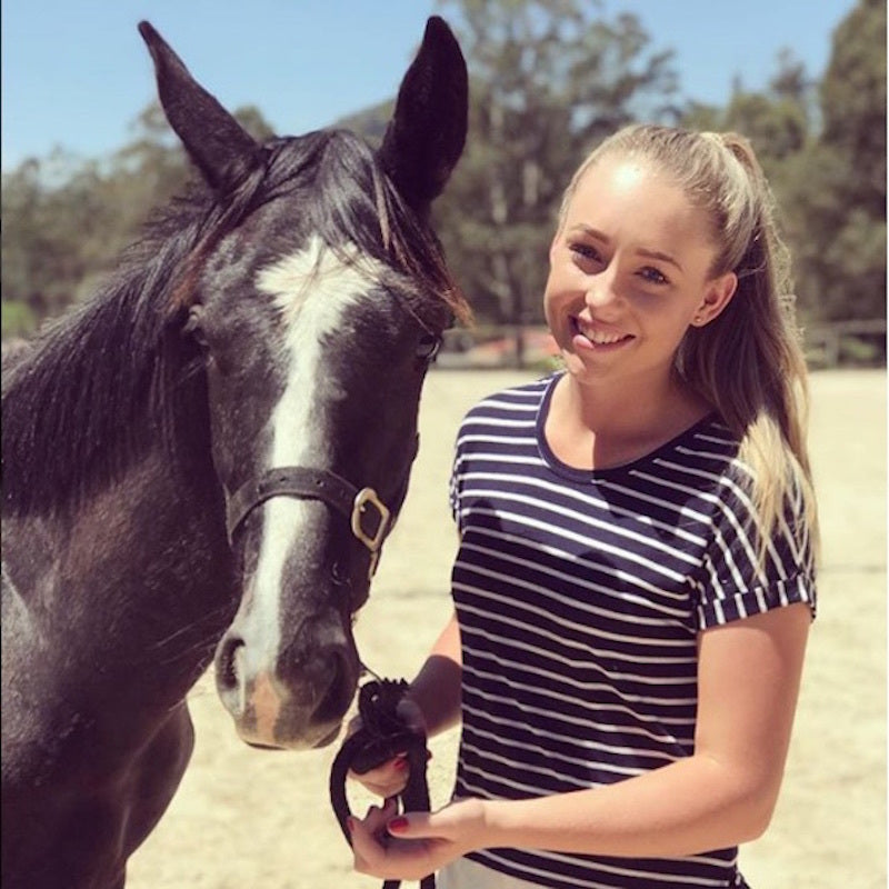 Rider Hope Beerling with her healthy horse