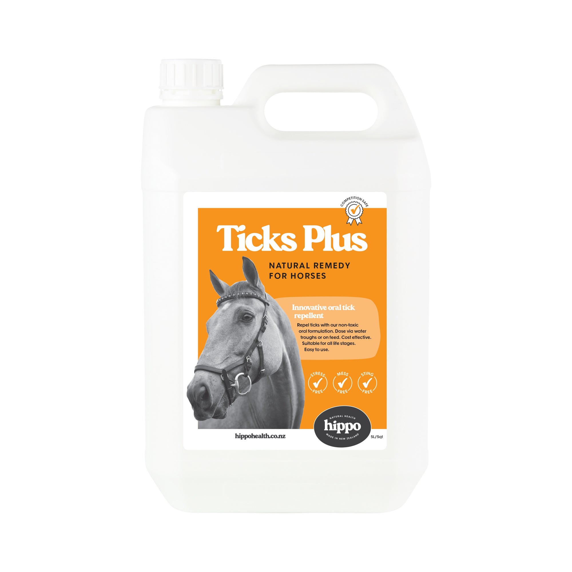 Ticks Plus 5L - Tick Repellent for Horses