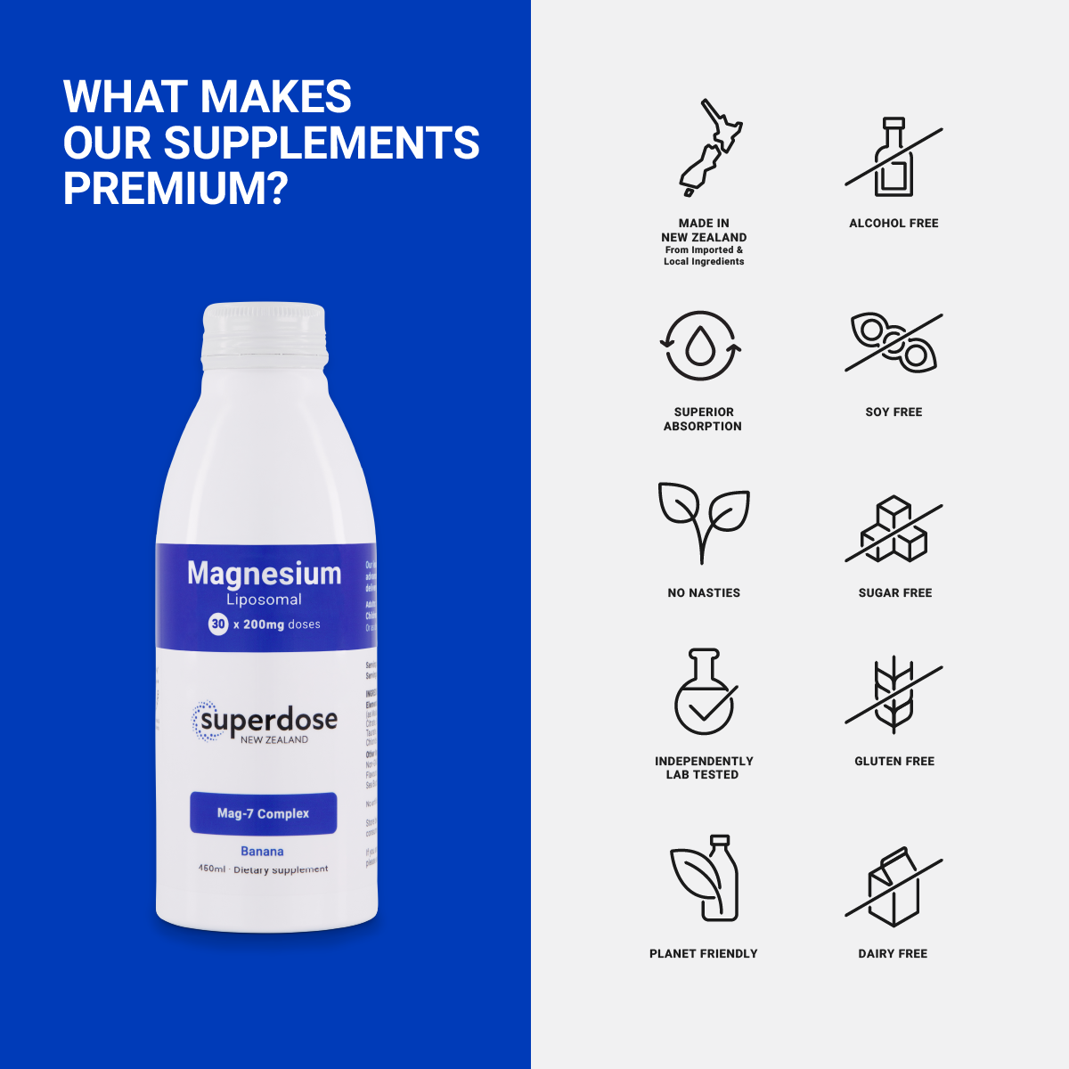 Superdose Liposomal Magnesium 200mg Mag-7 Complex