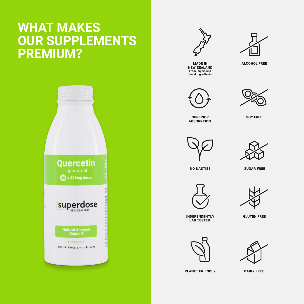 Superdose Liposomal Quercetin 250mg 75ml