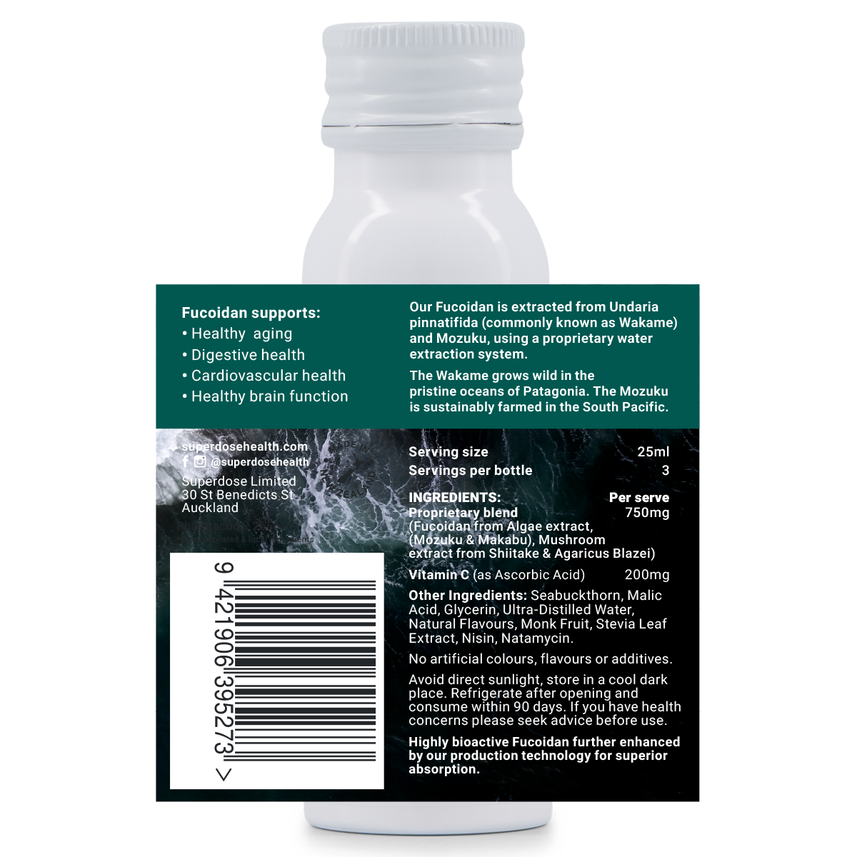 Superdose Fucoidan + Mushroom 750mg 75ml