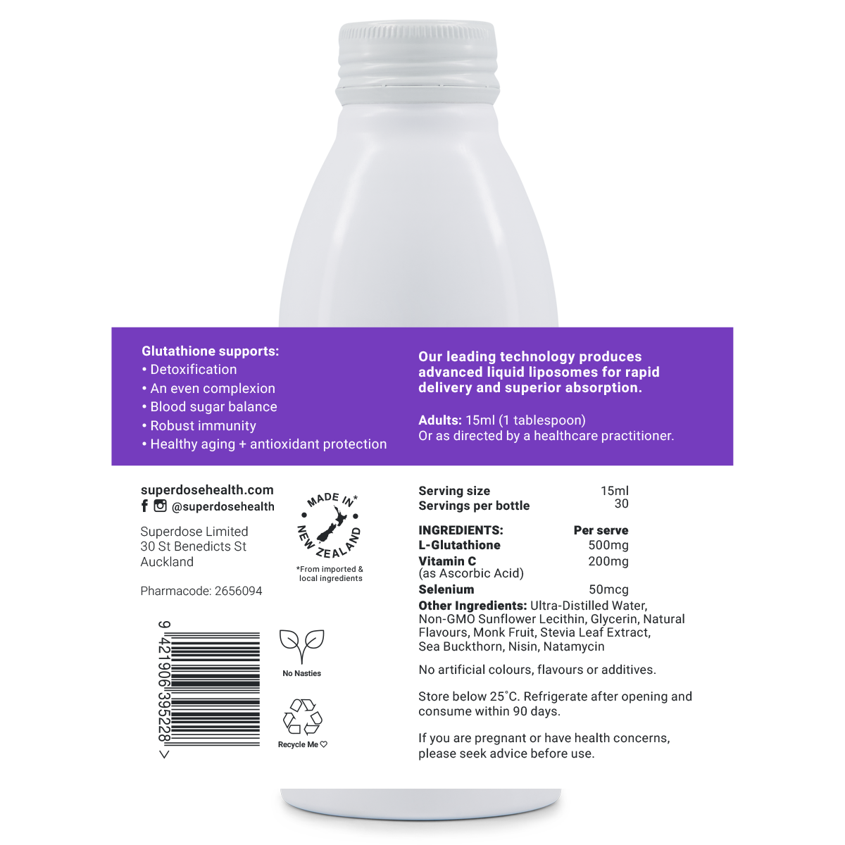 Superdose Liposomal Glutathione 500mg