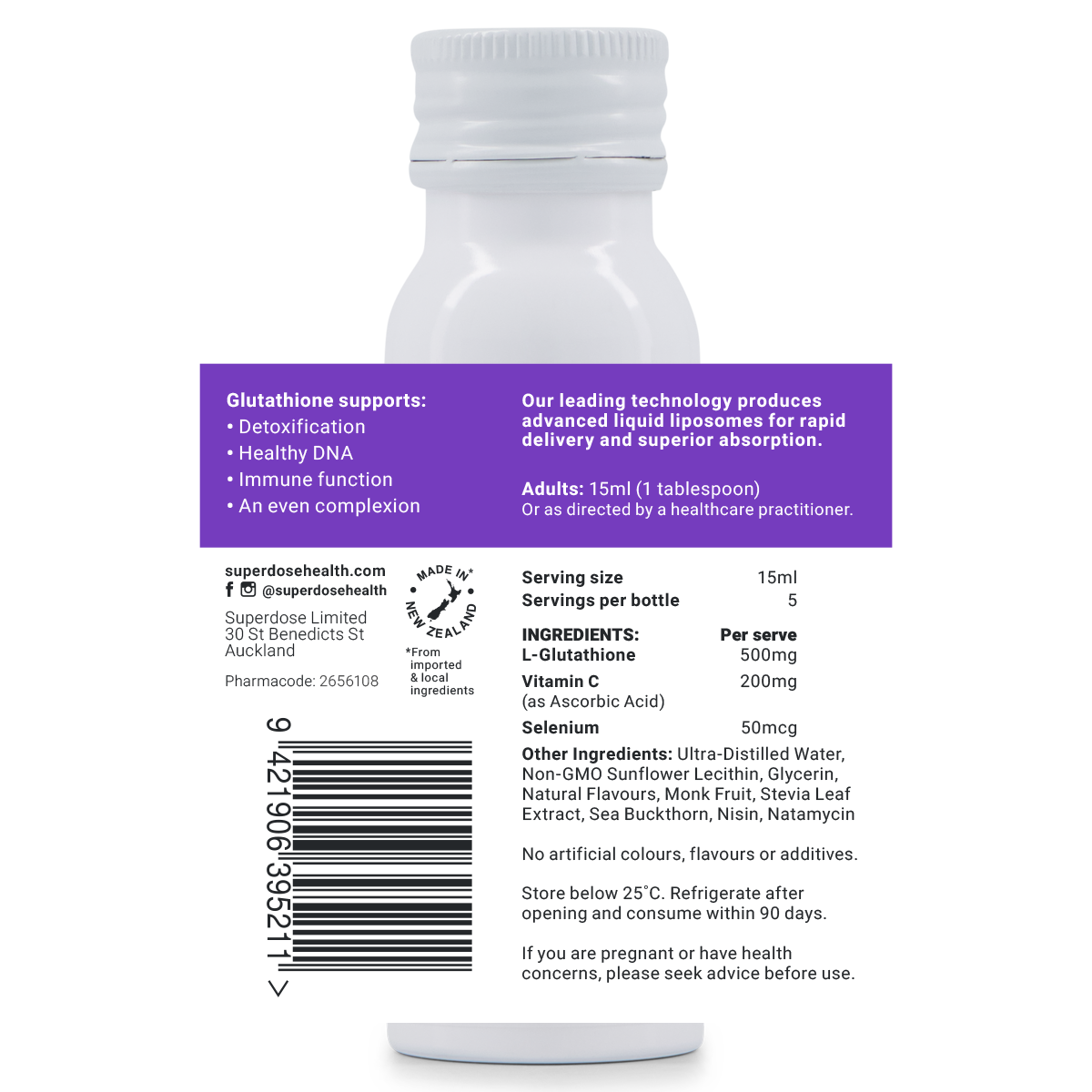 Superdose Liposomal Glutathione 500mg