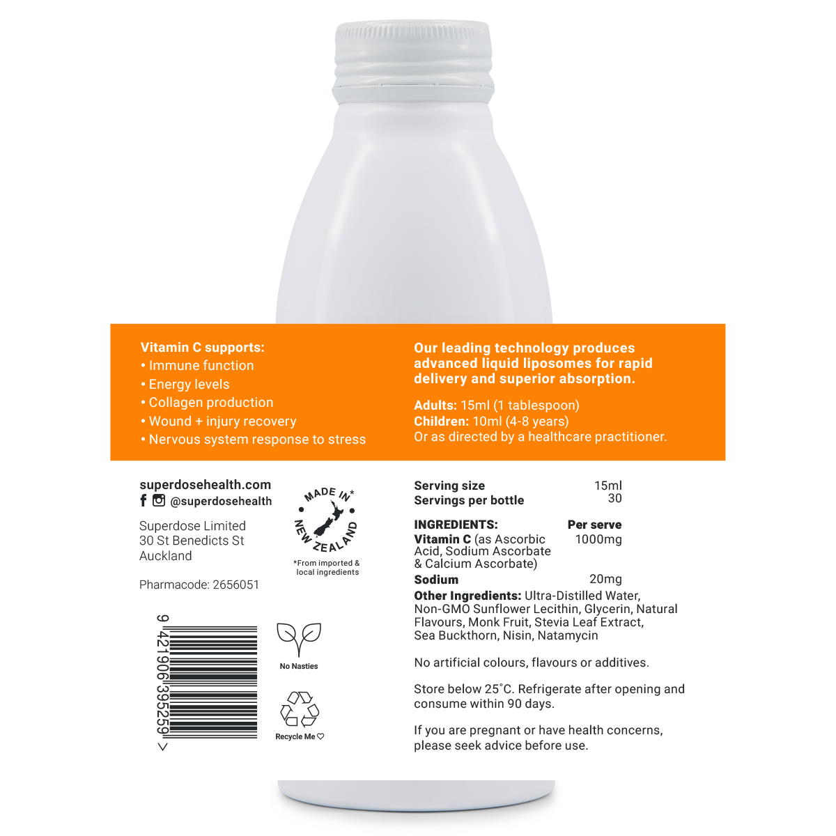 Superdose Liposomal Vitamin C 1,000mg