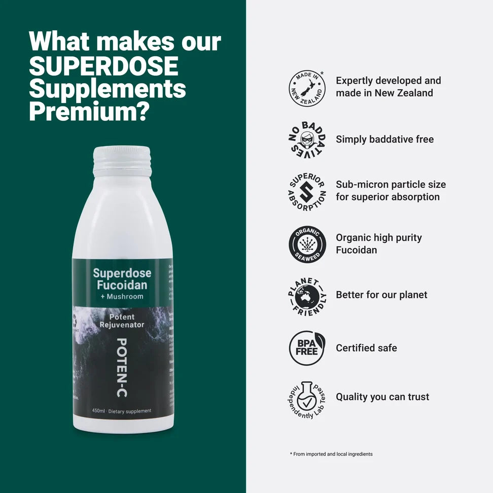 Superdose Fucoidan + Mushroom 750mg 75ml