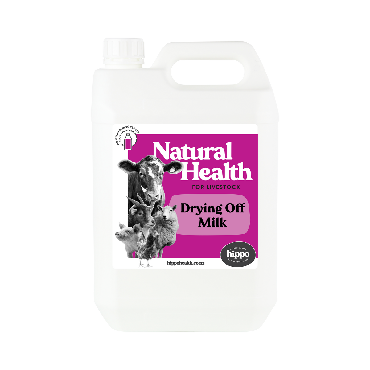 Drying Off Milk 5L can with dispensing pump for herd trough dosing