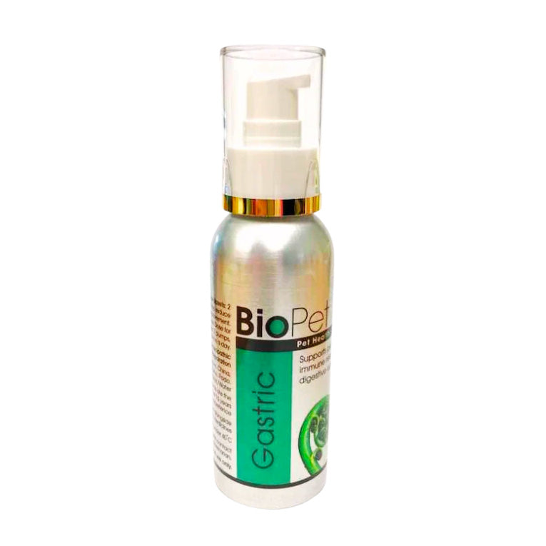 BioPet Gastric is professionally formulated to assist with a healthy immune response to digestive problems in pets. A blend of non-toxic homeopathic remedies to promote normal digestive function. BioPet Gastric System restores balance to the digestive tract whether the problem is diarrhoea or vomiting and hairballs.