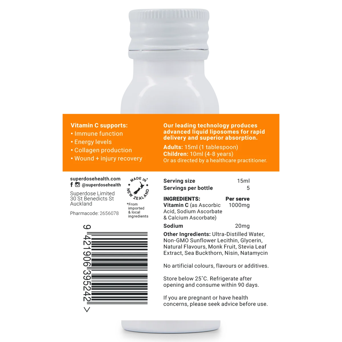 Superdose Liposomal Vitamin C 1,000mg