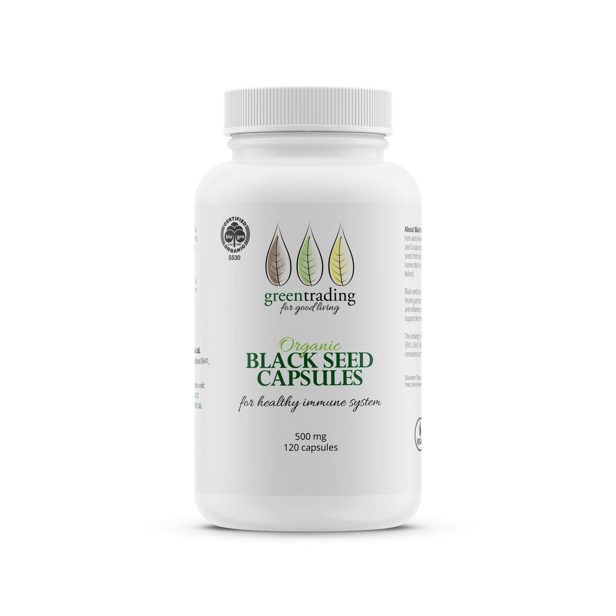 Organic Black Seed Capsules 500mg