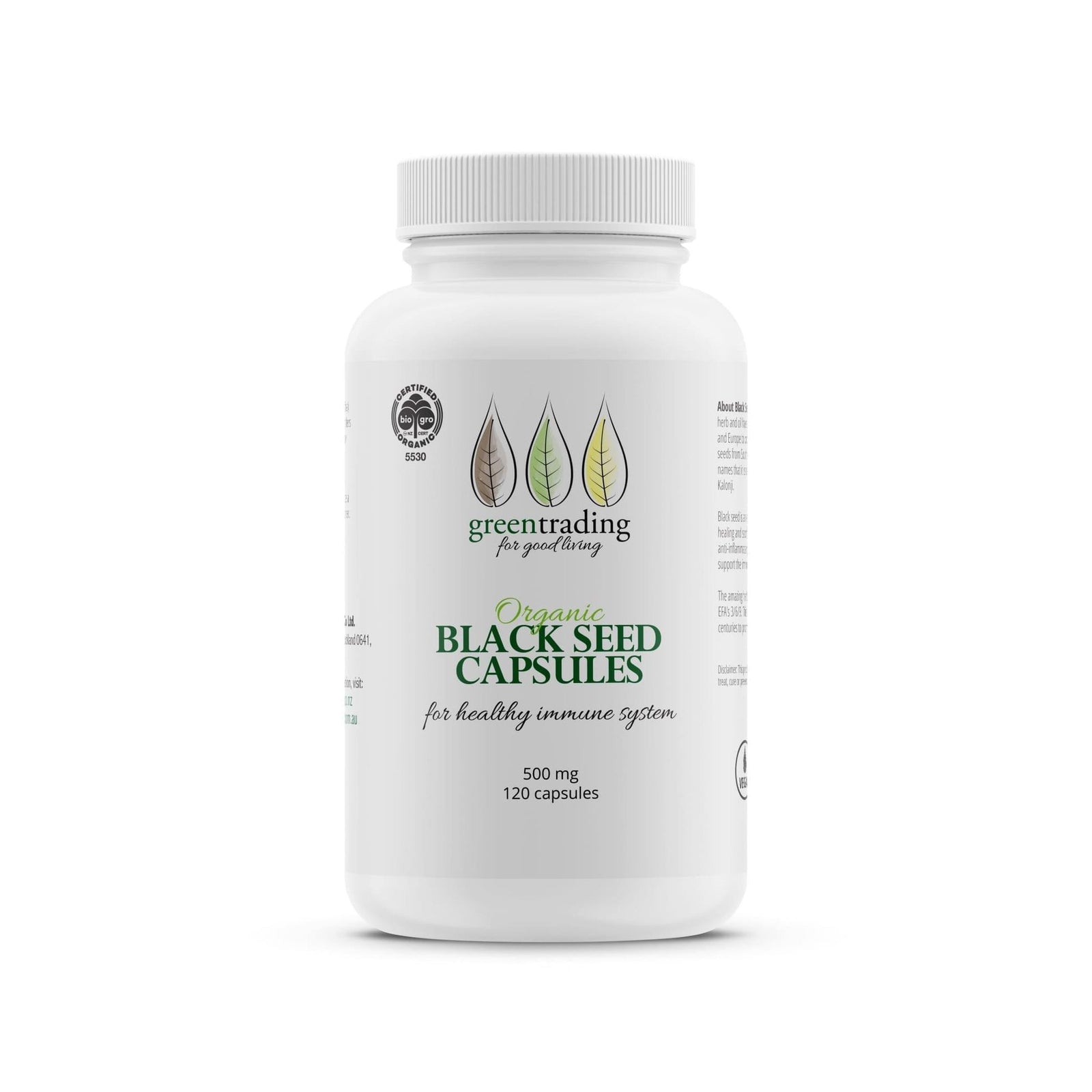 Organic Black Seed Capsules 500mg